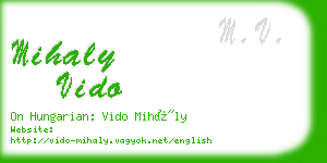 mihaly vido business card